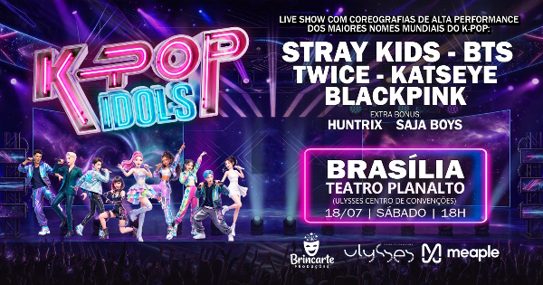 K-POP IDOLS – TRIBUTE EXPERIENCE em Brasília em Brasília